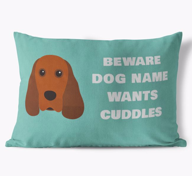 Beware of Cuddles: Personalised {breedFullName} Soft Touch Cushion